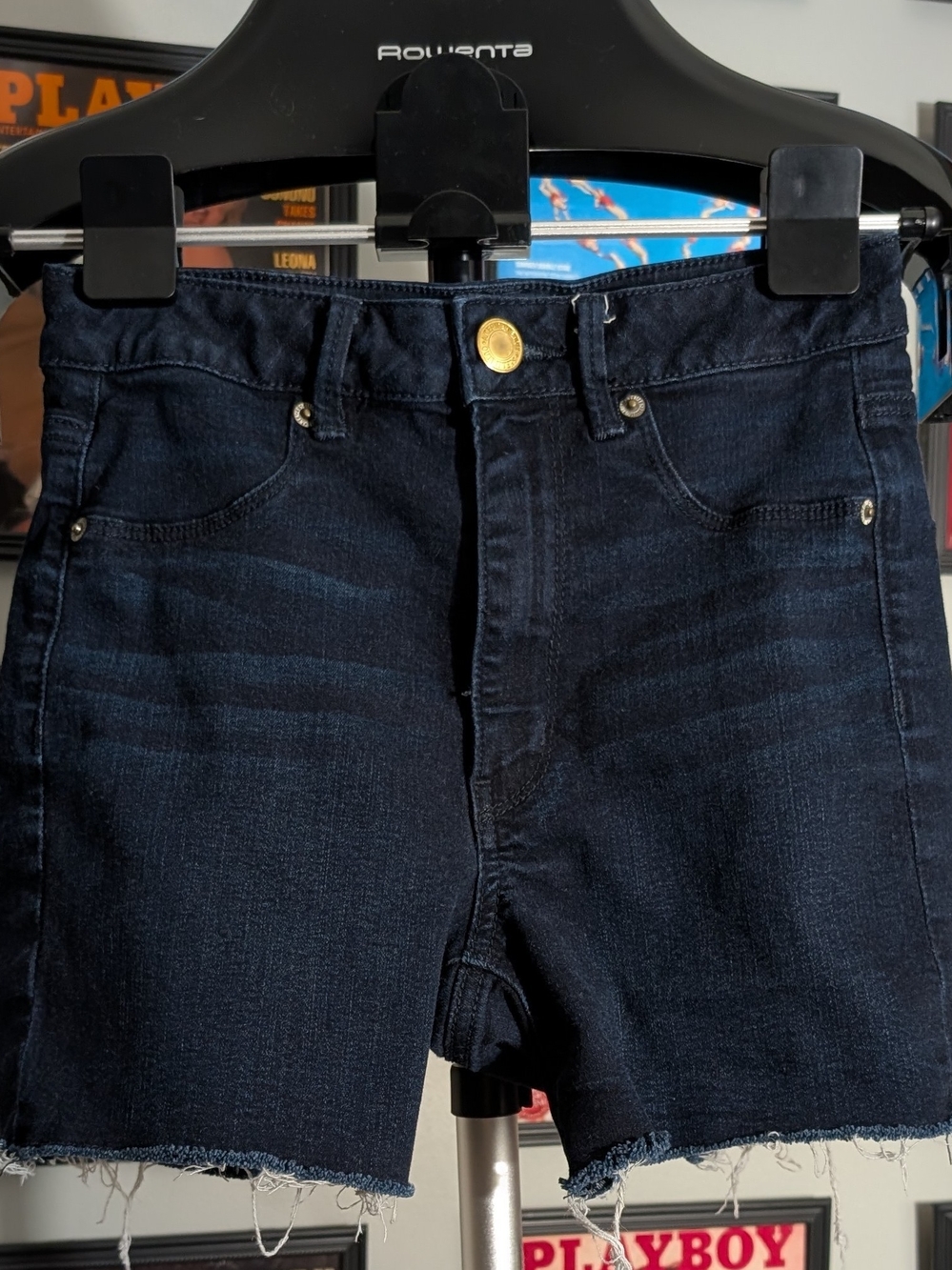 Womans American Eagle Dark Wash Denim Shorts
